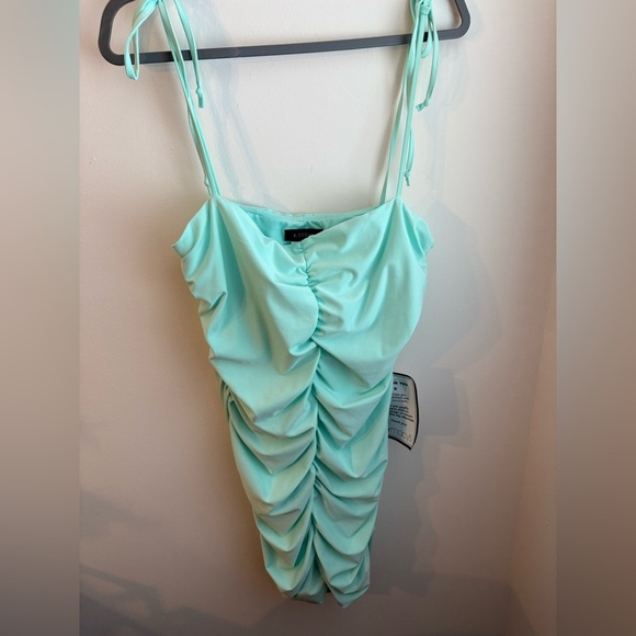 B. Darlin Aqua rouged party/homecoming dress size 13/14 NWT From Macy’s - Picture 3 of 5